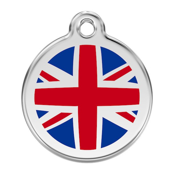 Flags Identity Medals delivered engraved for dogs and cats, 9 countries