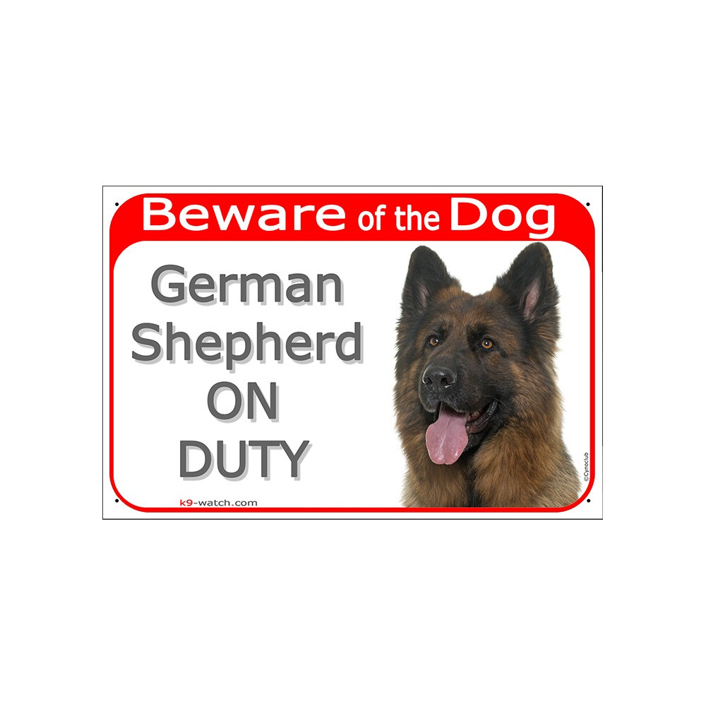 Longhaired German Shepherd Head, Gate Plaque 