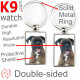 Double-sided metal key ring with photo brindle German Boxer, metal key ring gift idea; double faced key holder metal