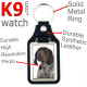 Vegan leather key ring and metal holder, with the photo of your Brown Liver German Shorthaired Pointer, key ring gift idea