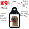 Vegan leather key ring and metal holder, with the photo of your Fawn Briard, key ring gift idea