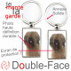 Double-sided metal key ring with photo Fawn Briard, metal key ring gift idea; double faced key holder metallic